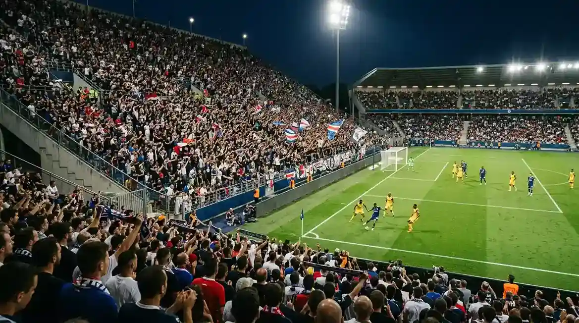 Tribunes pleines lors d'un match de Ligue 1 mesurant l'affluence et l'ambiance